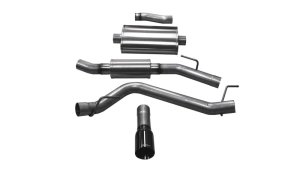 Jeep Gladiator JT Performance Exhaust - CORSA Performance - Cat-Back Single Touring Side Exit - Black - `20-`25